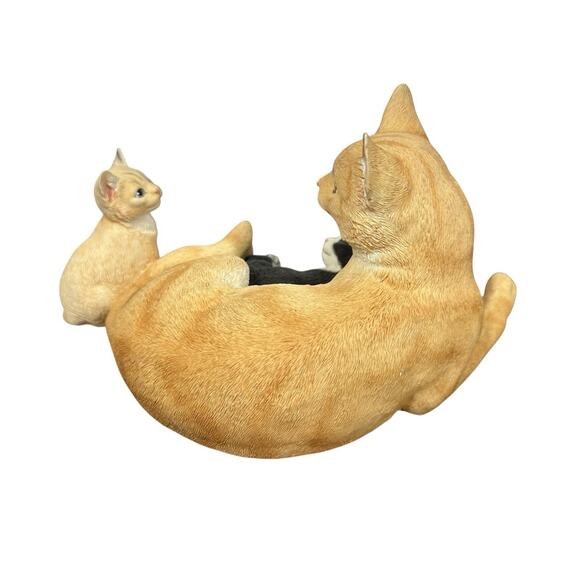 Lenox CATNAP CUDDLE Kittens & Mother Cat Sculpture Figurine 2005 Vintage 10" L - Picture 6 of 9